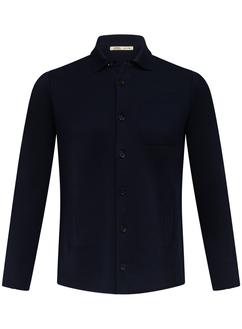 Overshirt van scheerwol