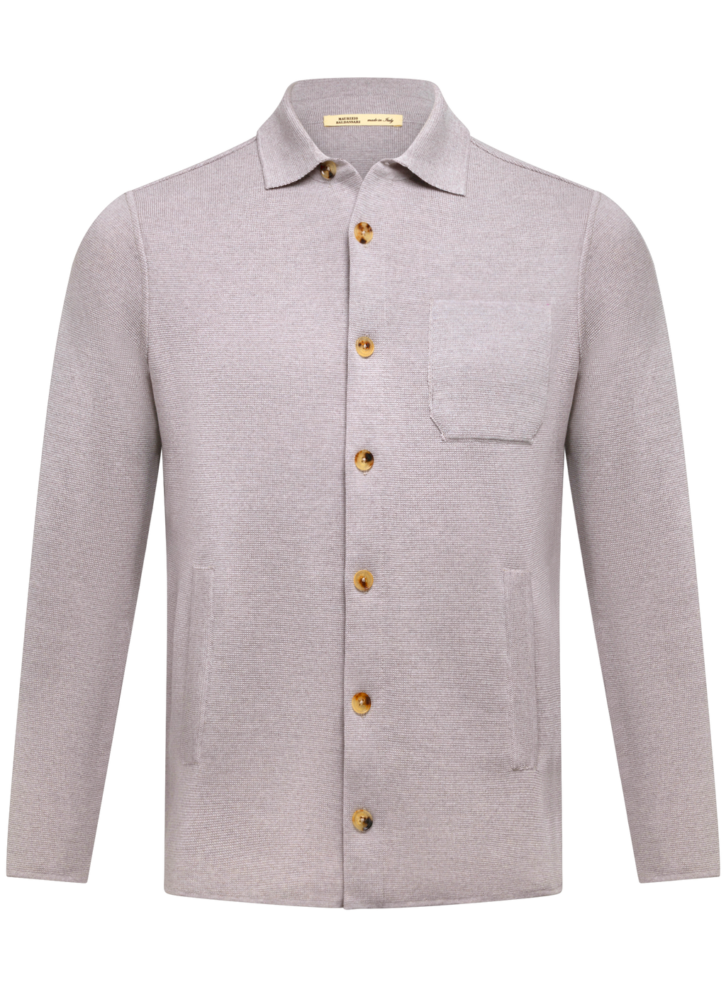 Overshirt van scheerwol | TAUPE