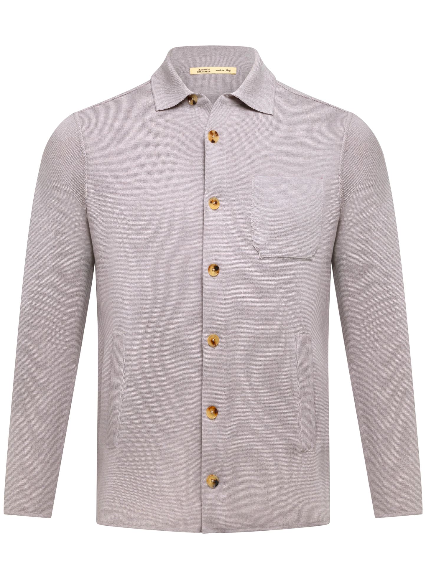 Overshirt van scheerwol | TAUPE