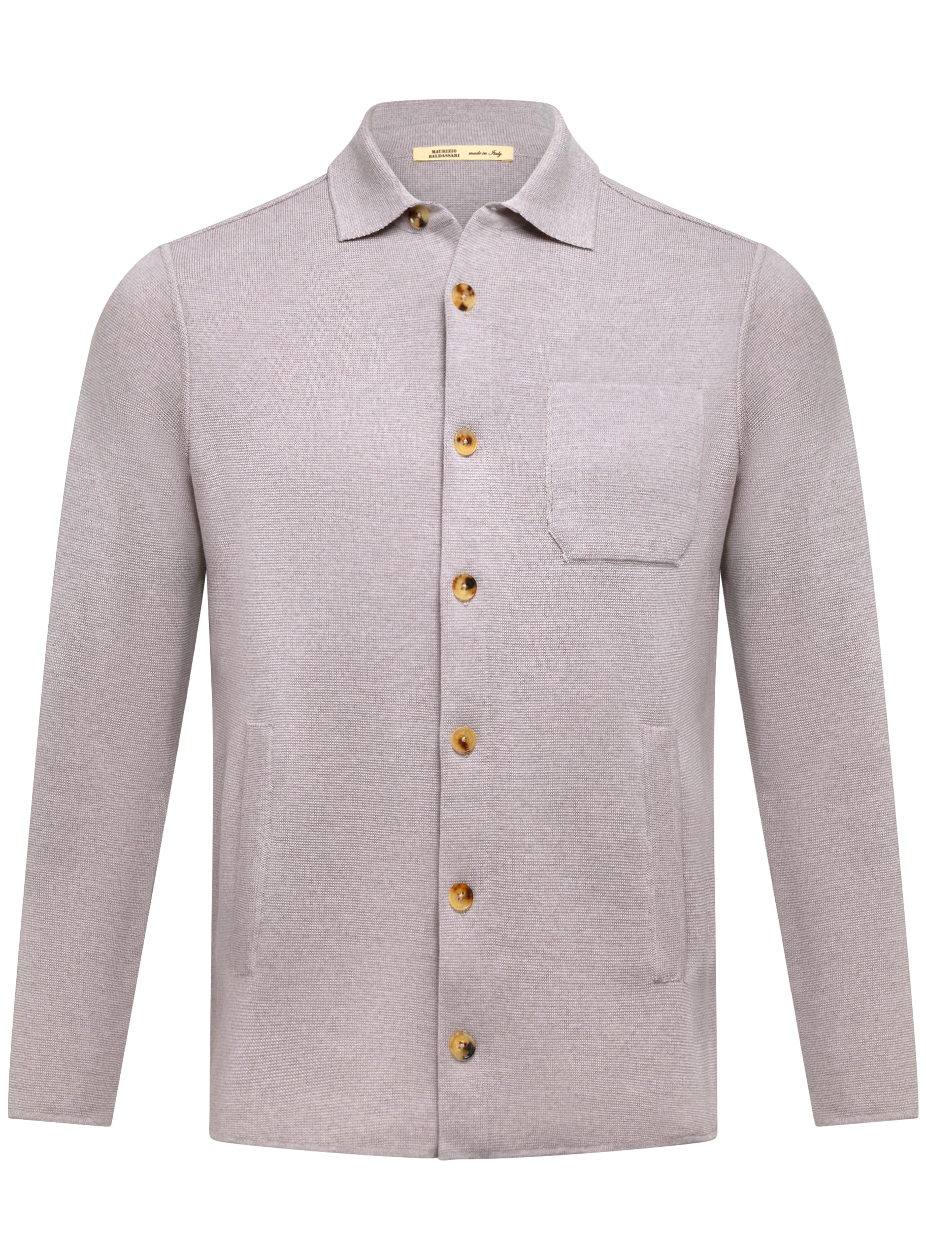 Overshirt van scheerwol | TAUPE