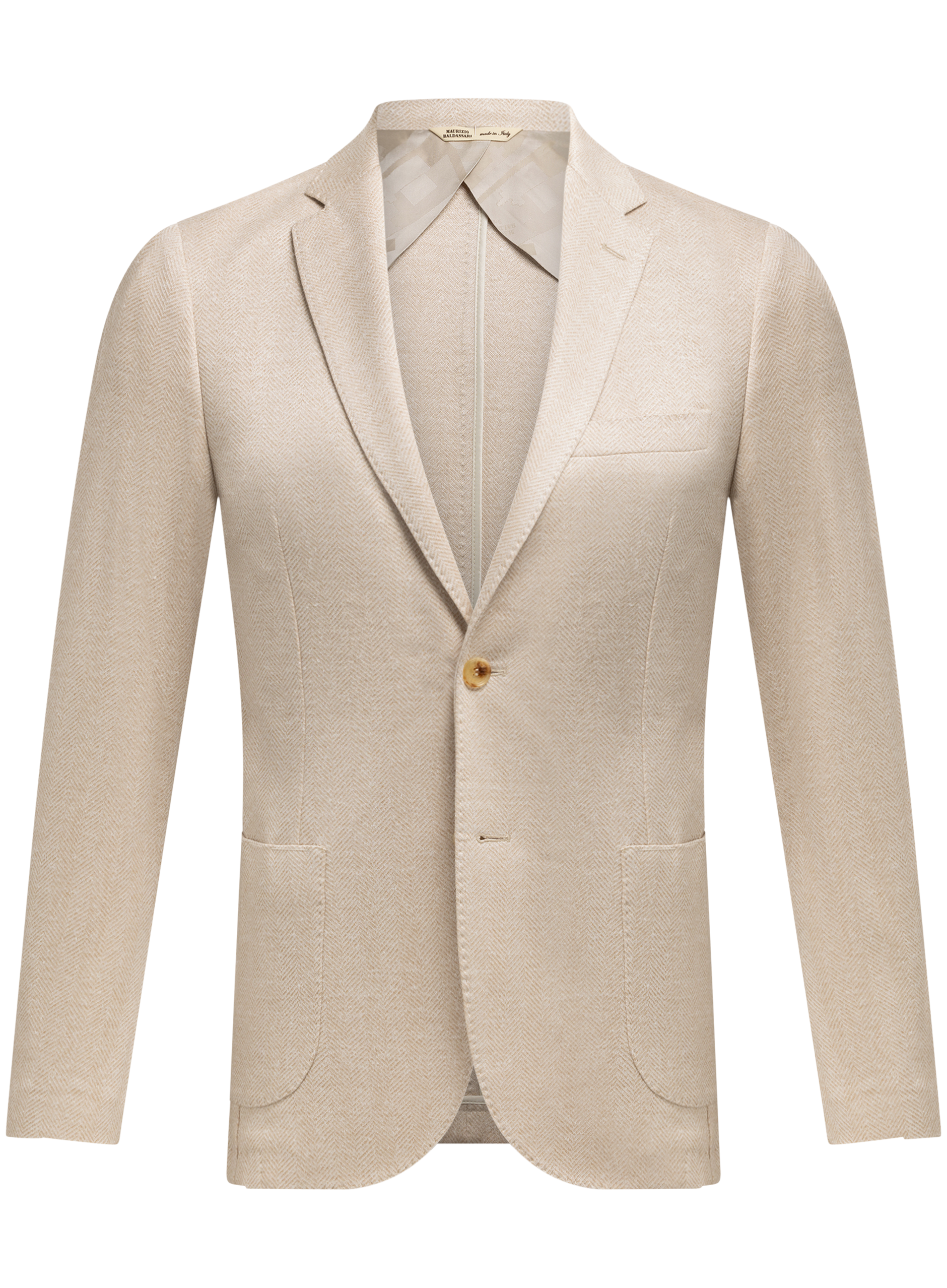 Jasje van linnen, zijde en katoen | Beige