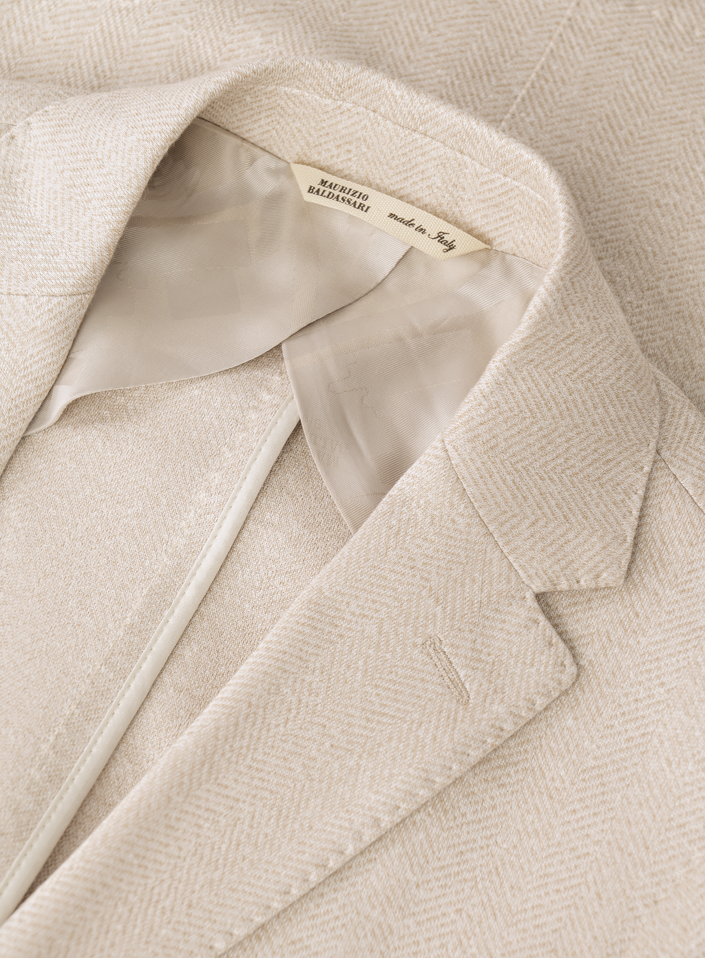 Colbert van linnen, zijde en katoen | FULL_WIDTH | Beige