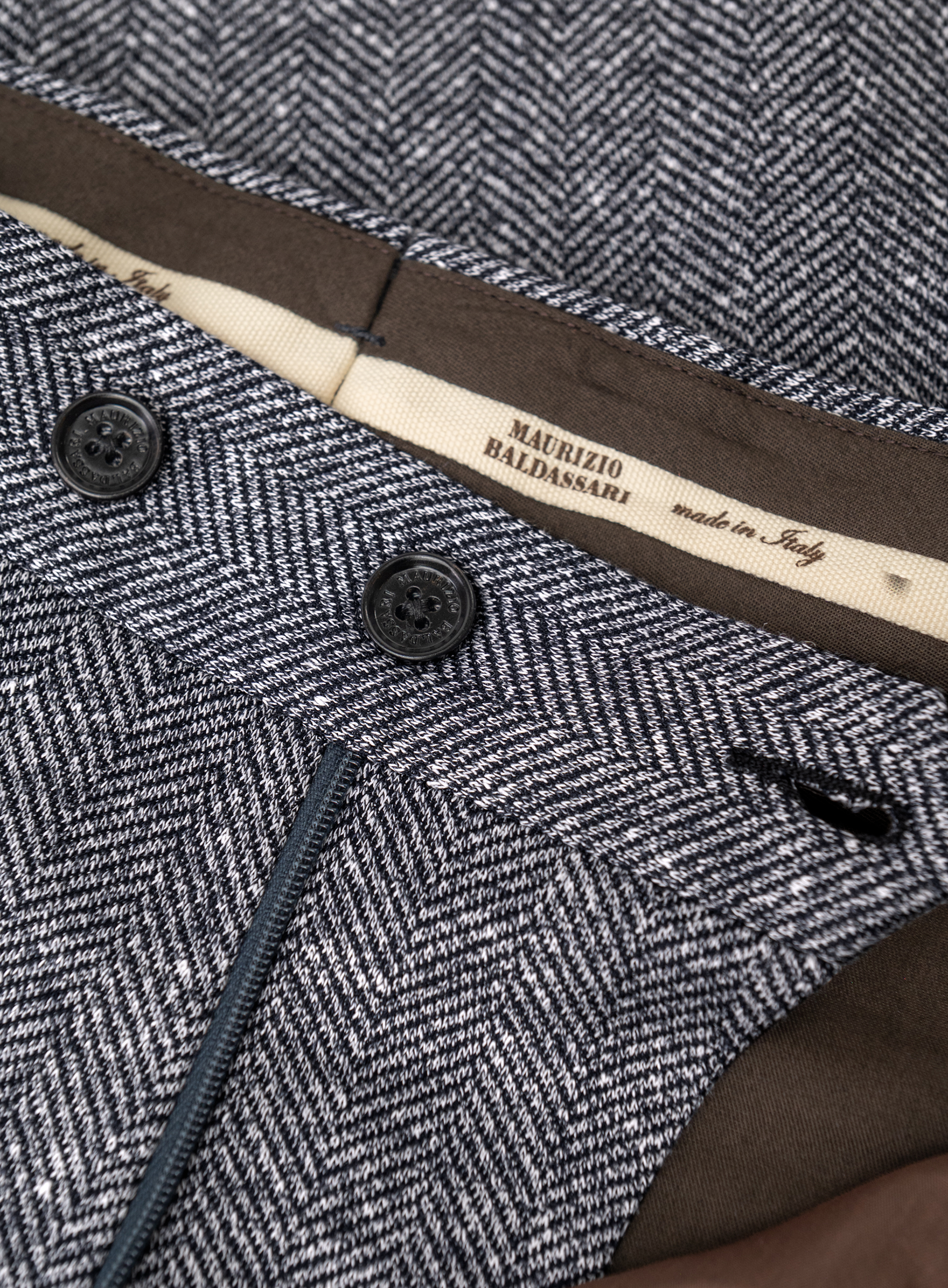 Broek van linnen, zijde en katoen | FULL_WIDTH | BLUE NAVY