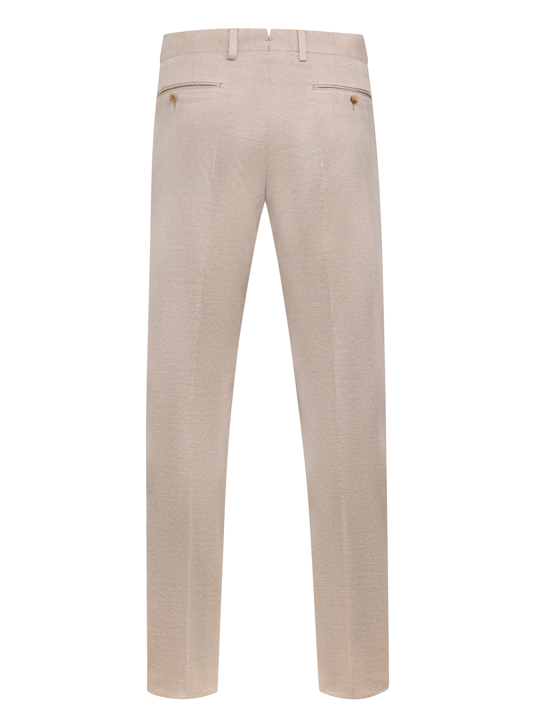 Broek van linnen, zijde en katoen | Beige