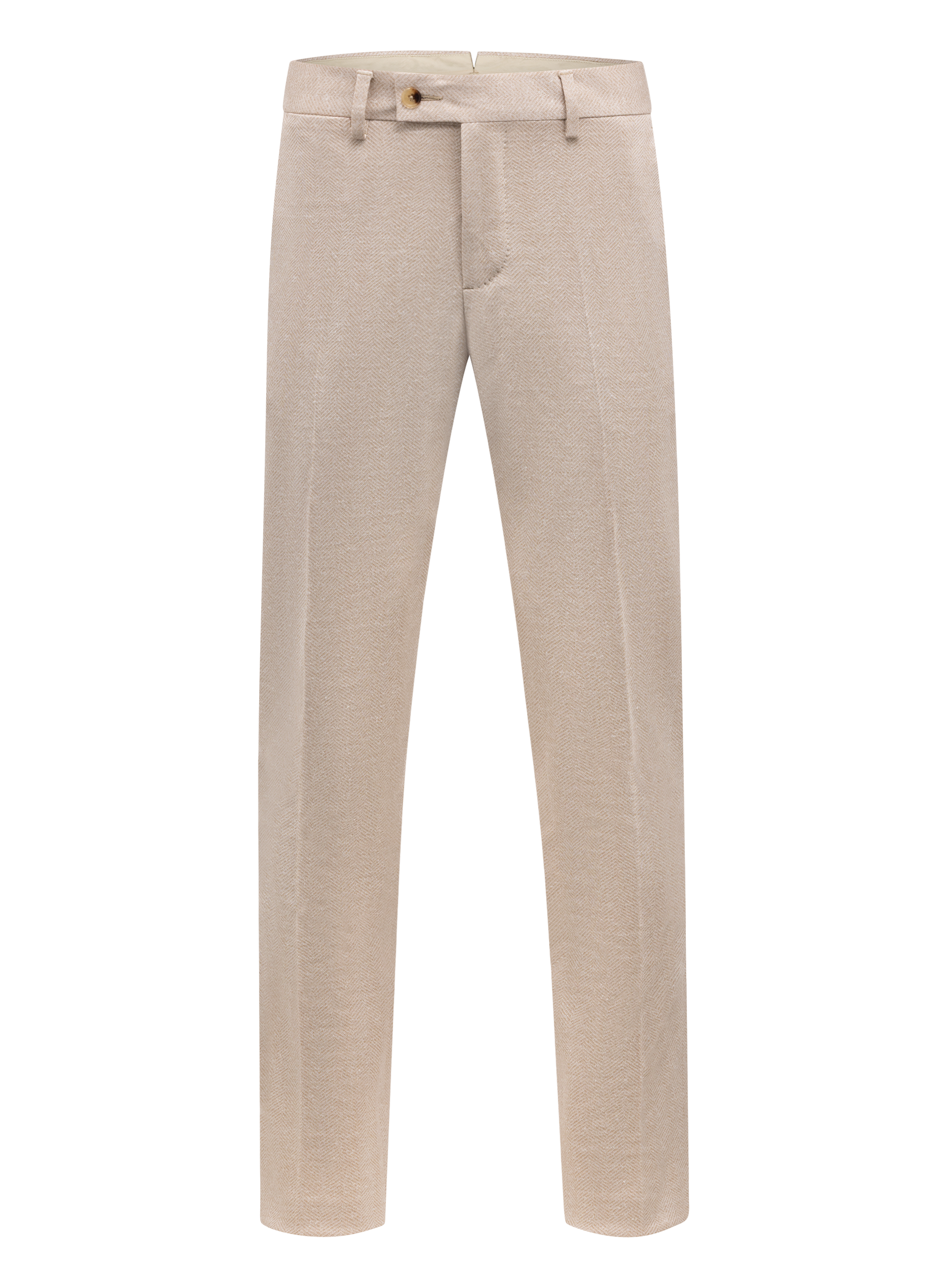 Broek van linnen, zijde en katoen | Beige
