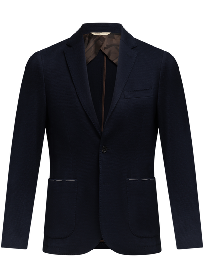 Colbert van katoen en cashmere | BLUE NAVY