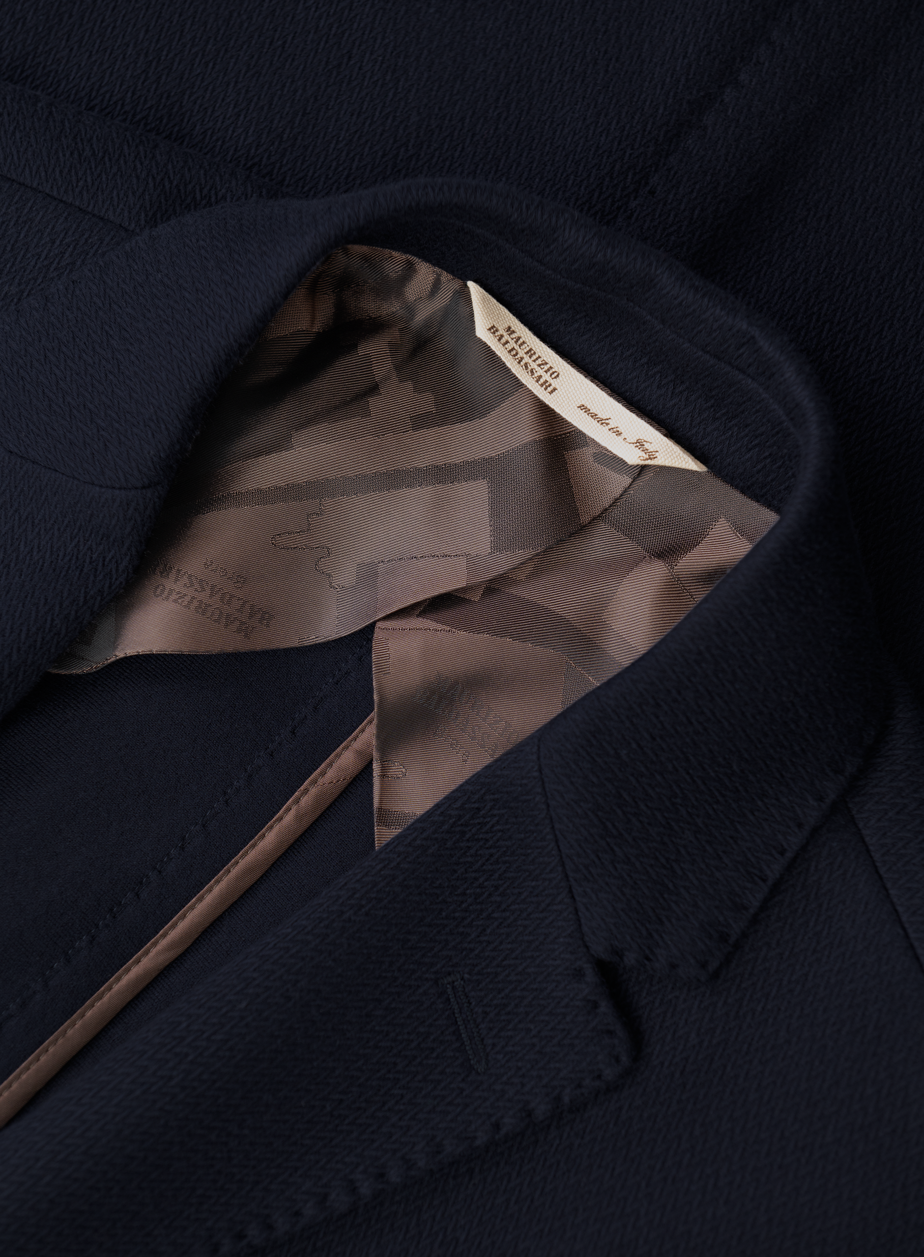 Colbert van katoen en cashmere | FULL_WIDTH | BLUE NAVY