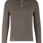 Geribde polo van cashmere | TAUPE