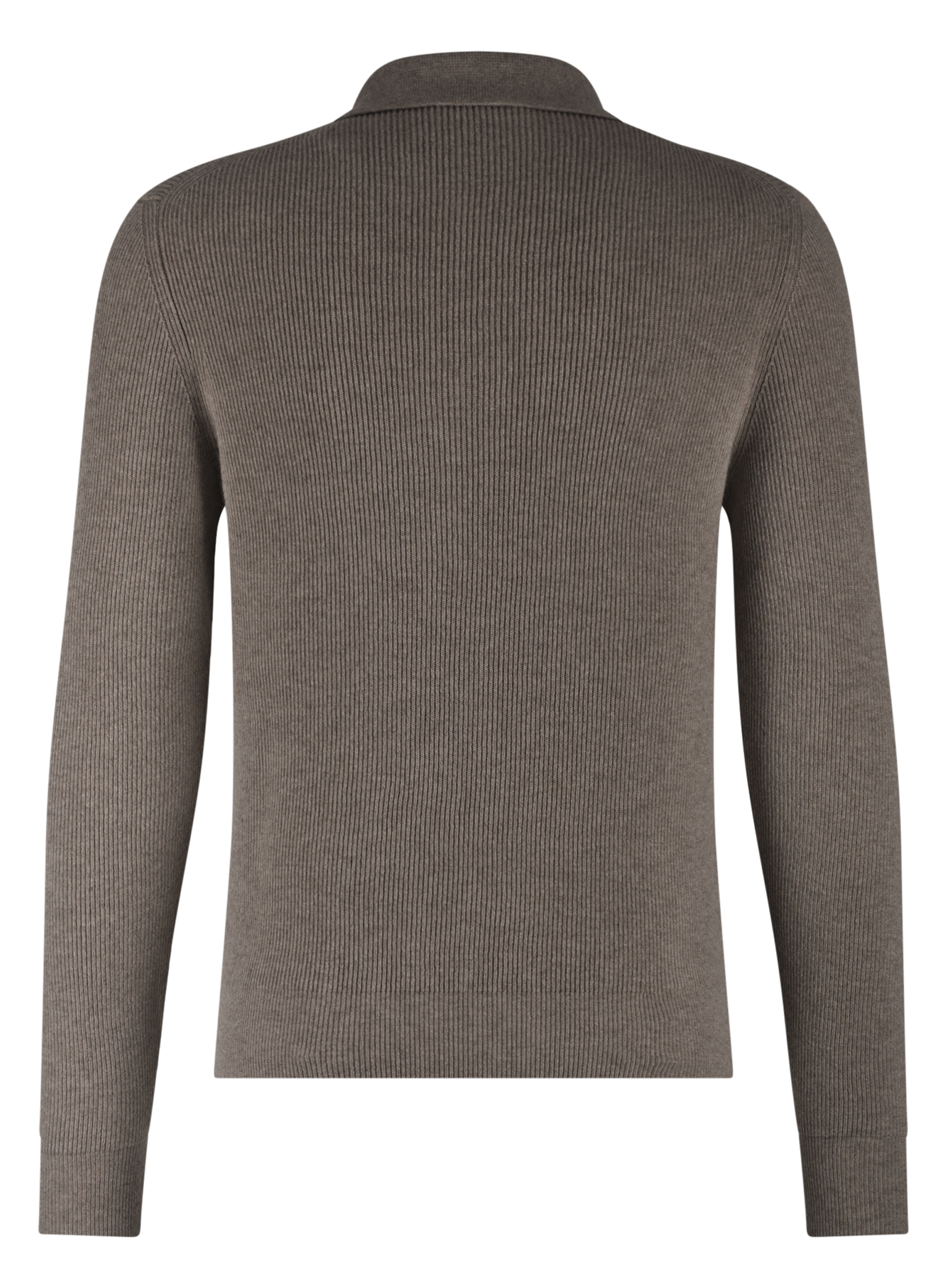 Geribde polo van cashmere | TAUPE