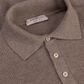 Geribde polo van cashmere | FULL_WIDTH | TAUPE