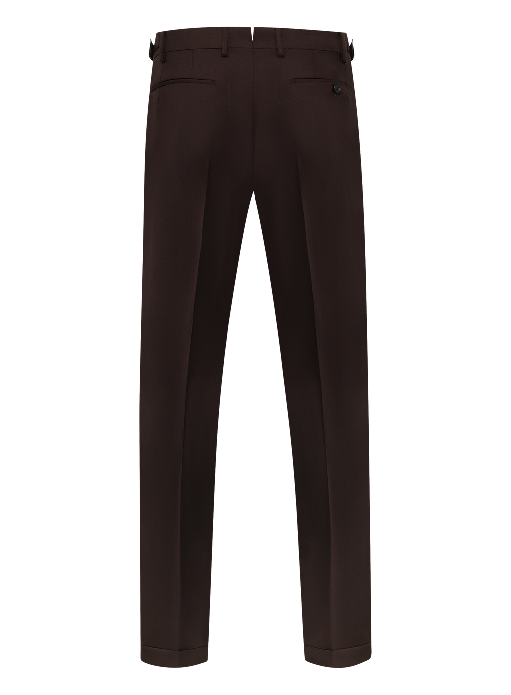 Bandplooi pantalon van scheerwol met zijspanners | D.Bruin