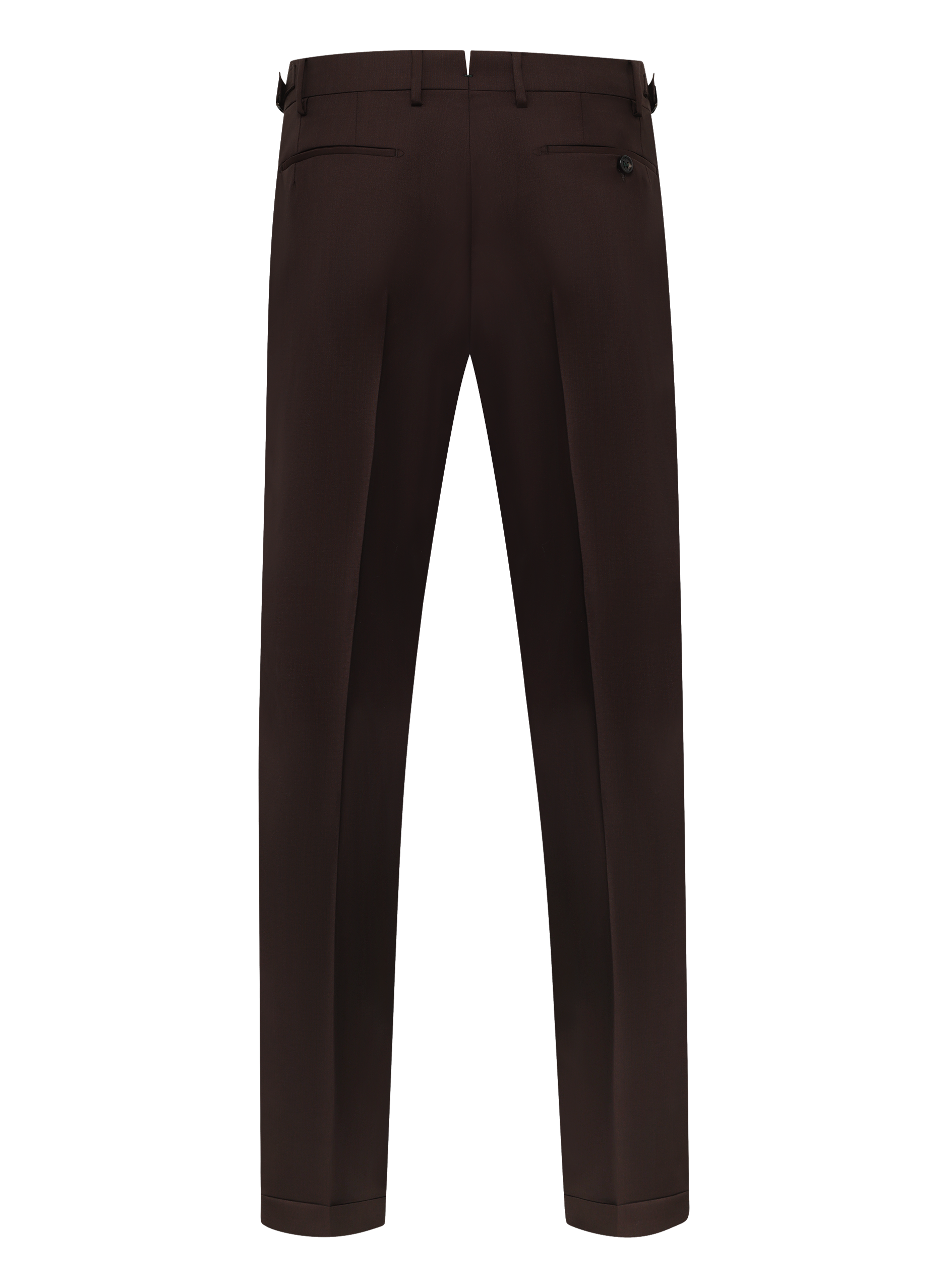 Bandplooi pantalon van scheerwol met zijspanners | D.Bruin