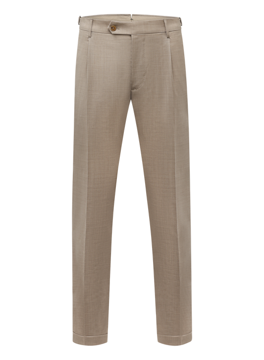 Pantalon van scheerwol | Beige