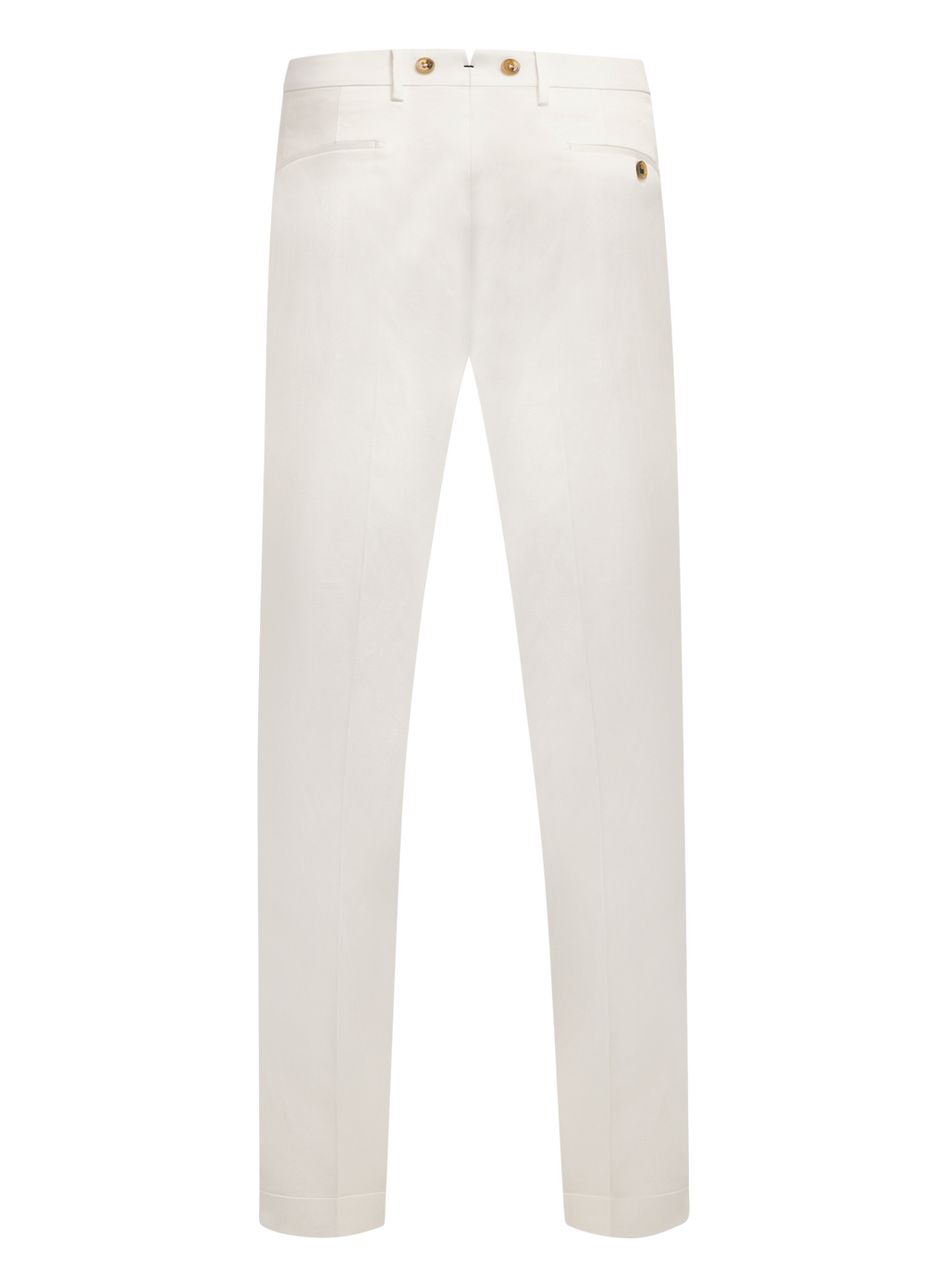 Bandplooi broek van katoen | Wit