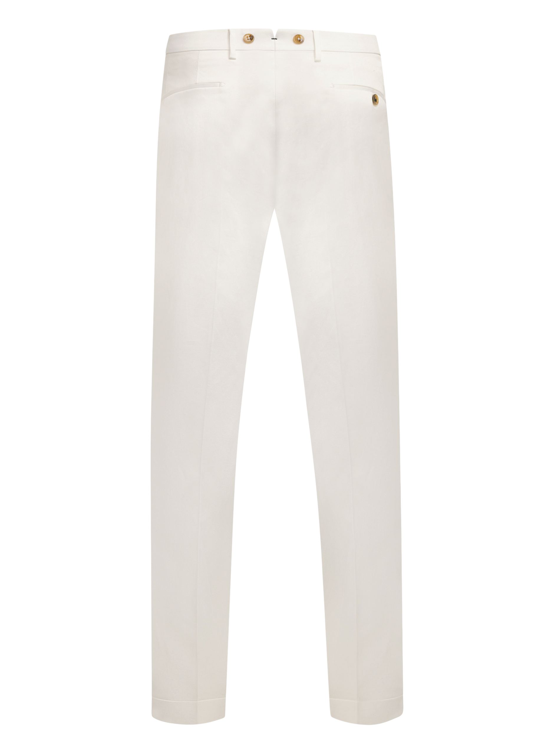 Bandplooi broek van katoen | Wit