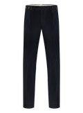 Bandplooi broek van katoen | BLUE NAVY
