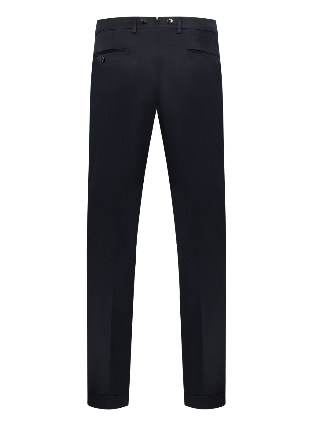 Bandplooi broek van katoen | BLUE NAVY