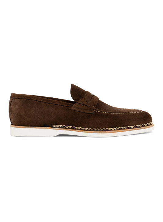 Suède penny loafers | Bruin