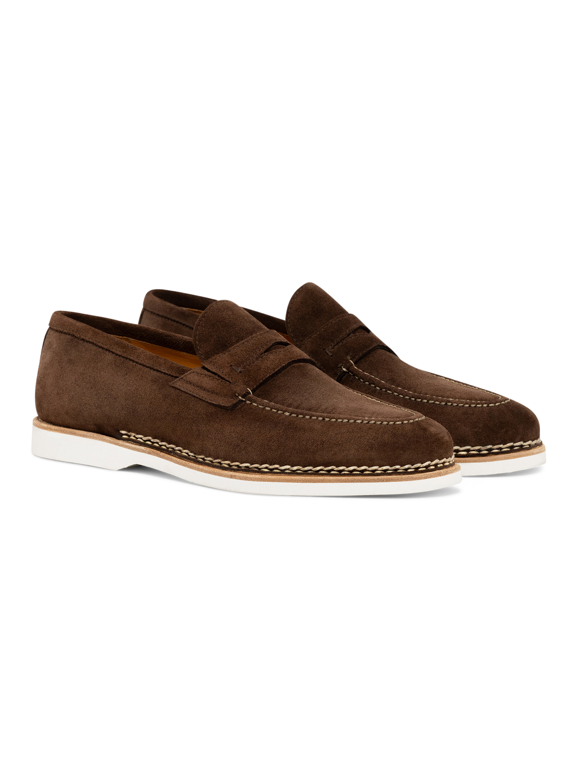 Suède penny loafers | Bruin