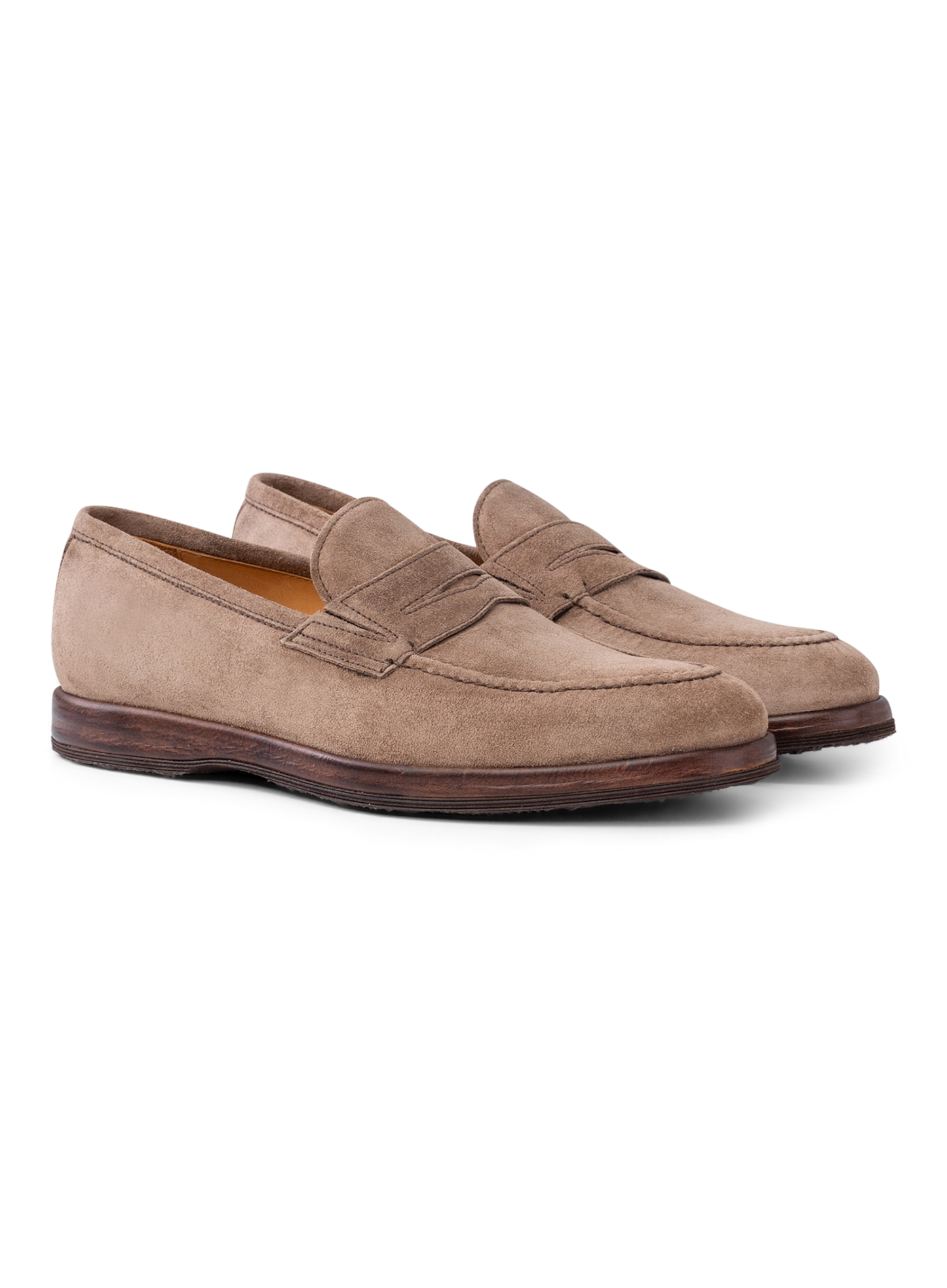 Penny loafers van suède | TAUPE