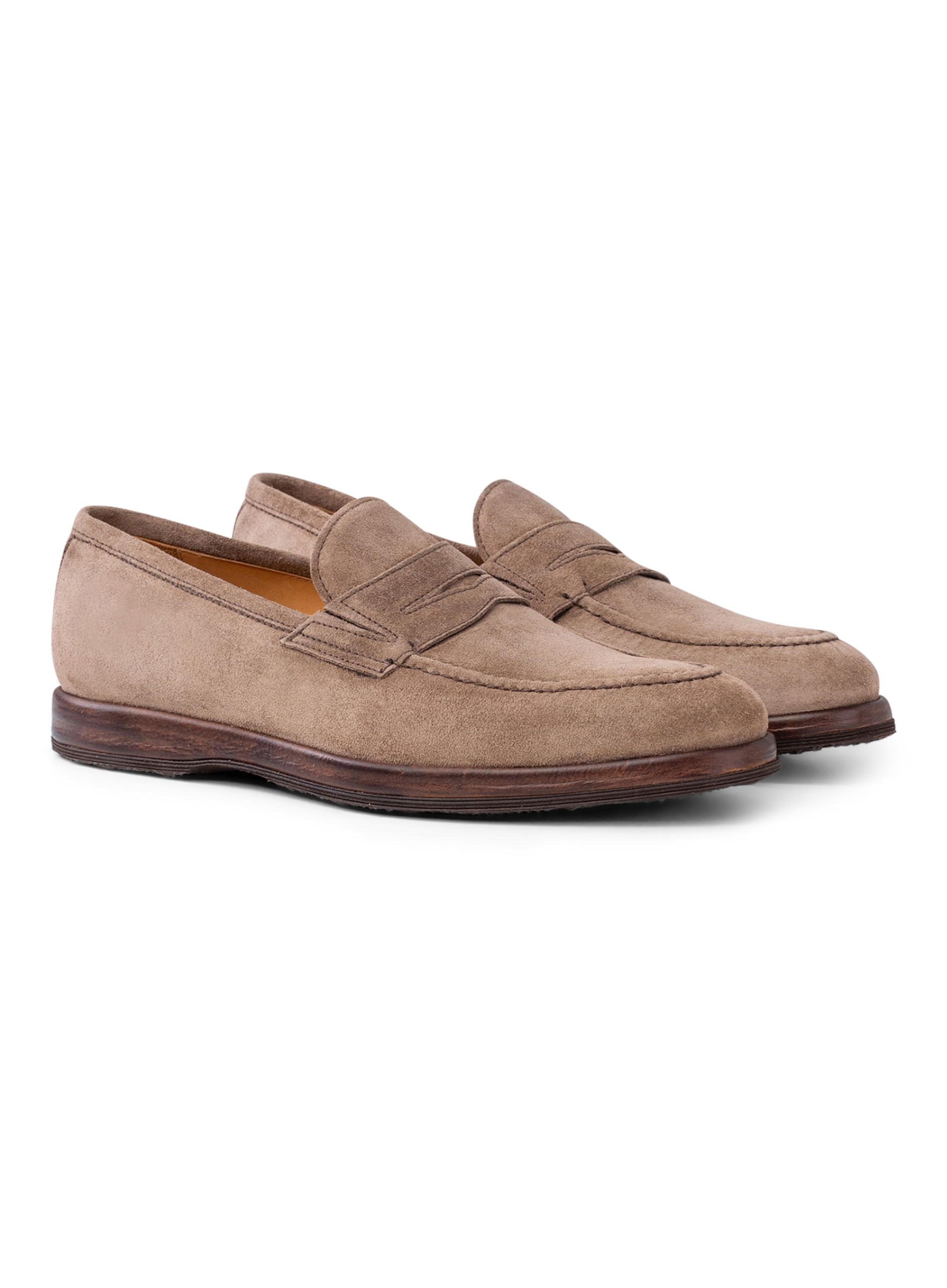 Penny loafers van suède | TAUPE