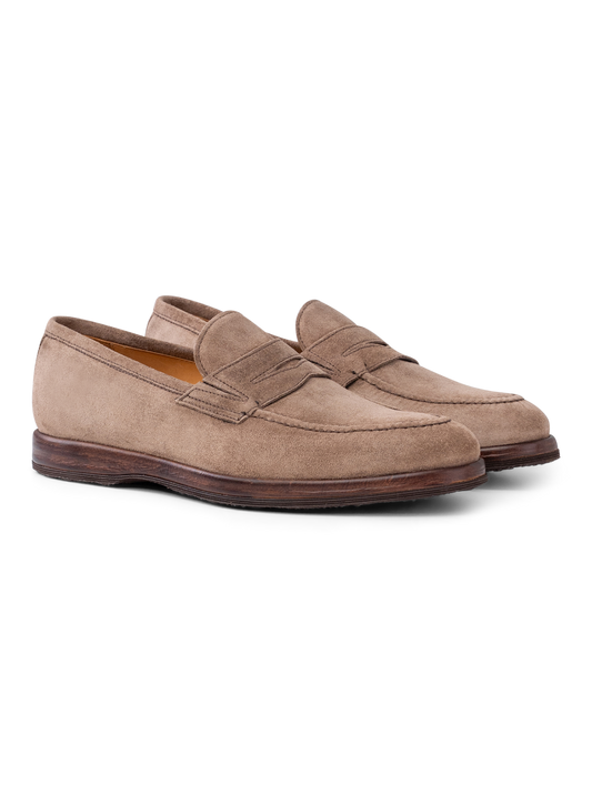 Penny loafers van suède