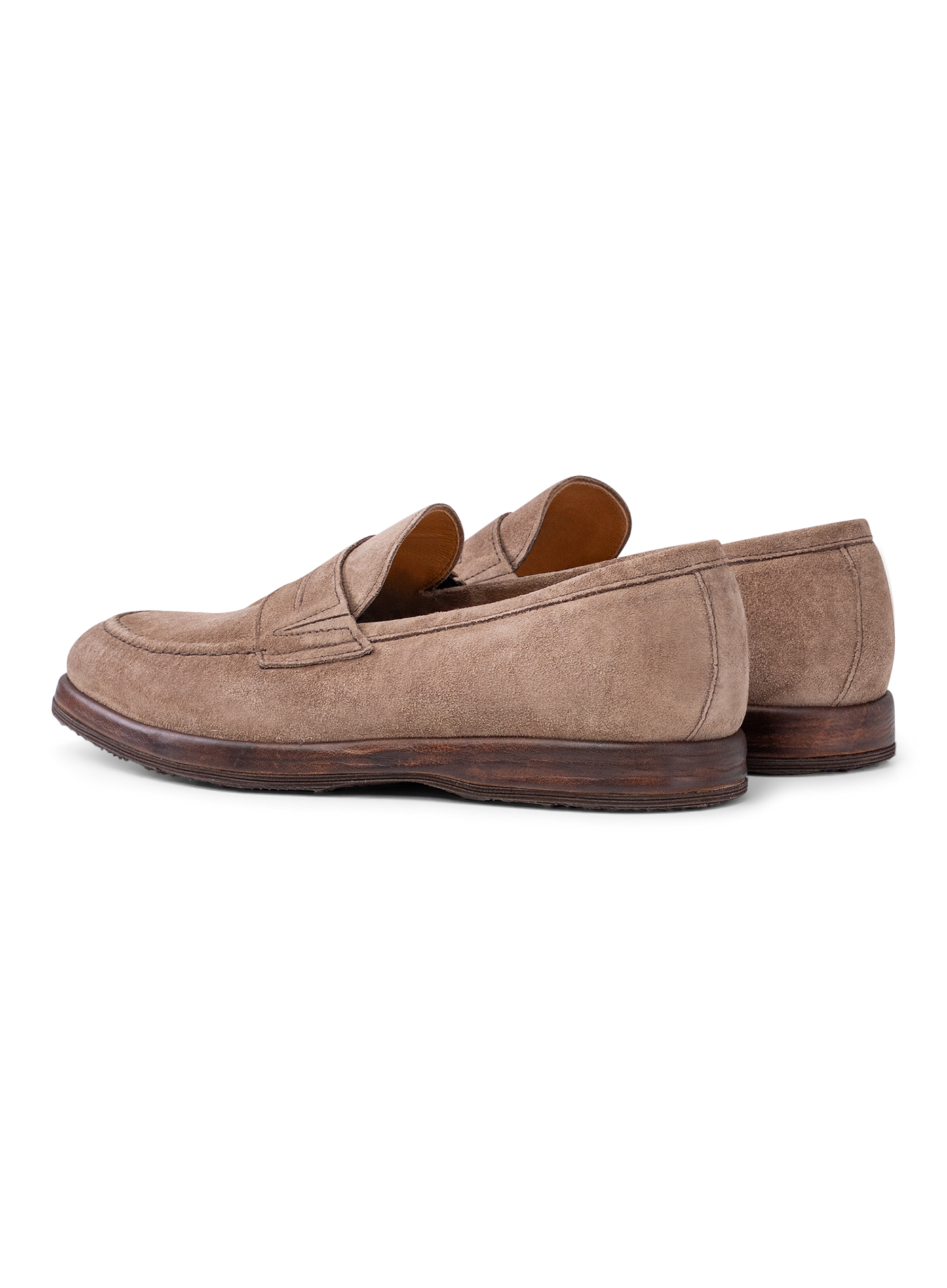 Penny loafers van suède | TAUPE