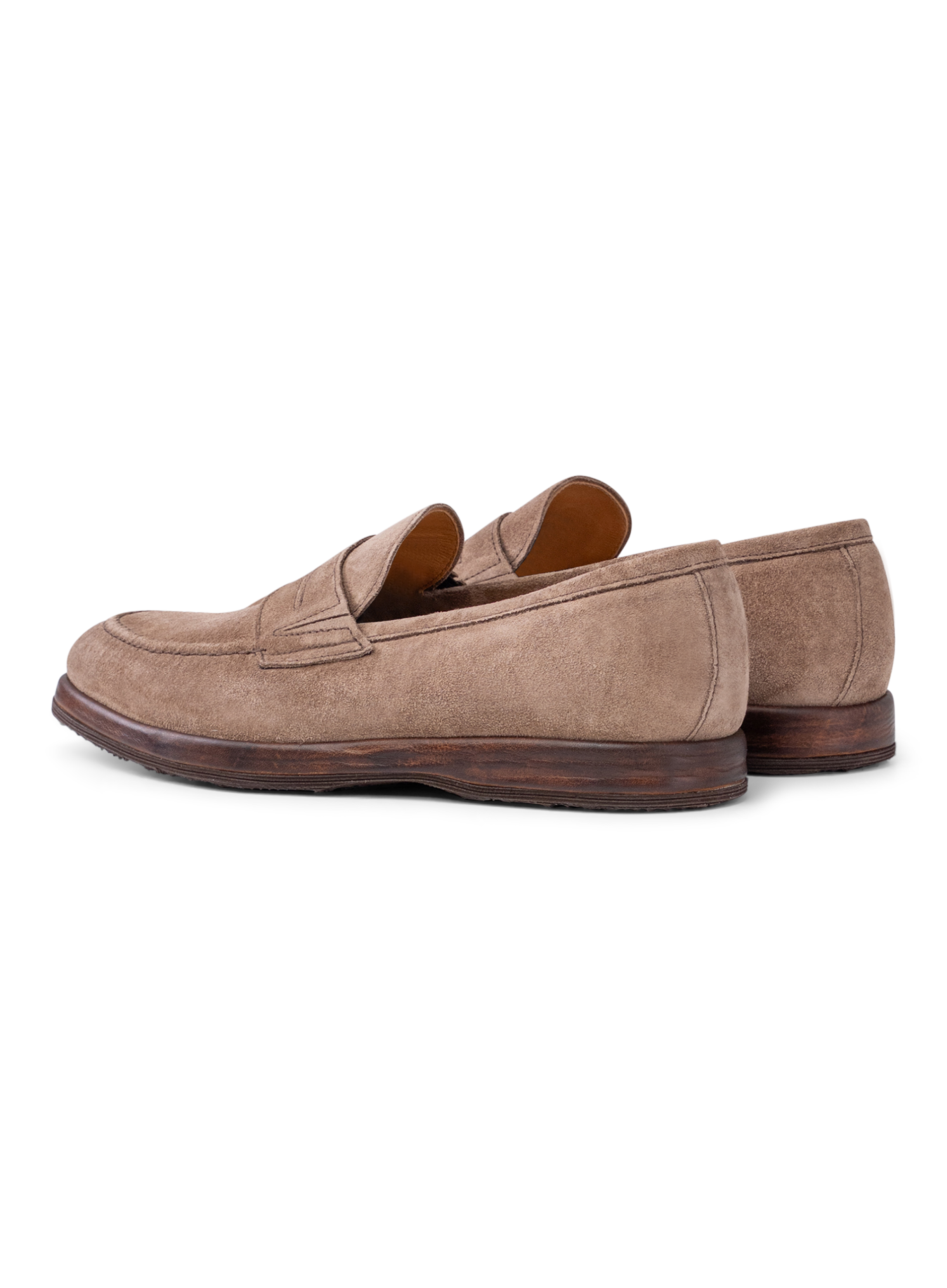 Penny loafers van suède | TAUPE