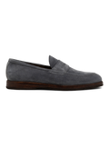Penny loafers van suède | Blauw