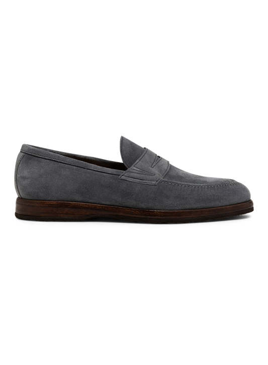 Penny loafers van suède | Blauw