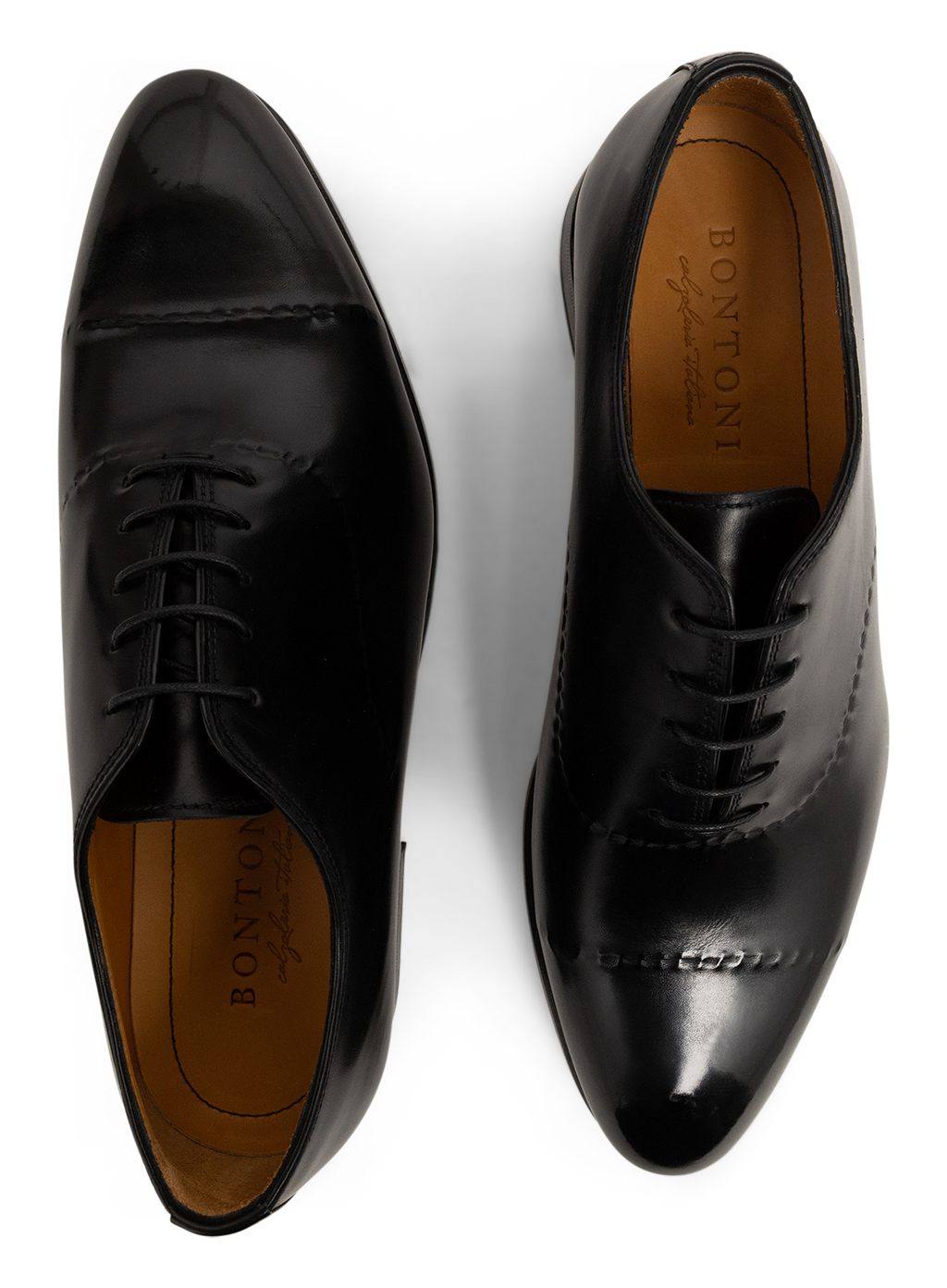 Vittorio leren veterschoenen | Zwart