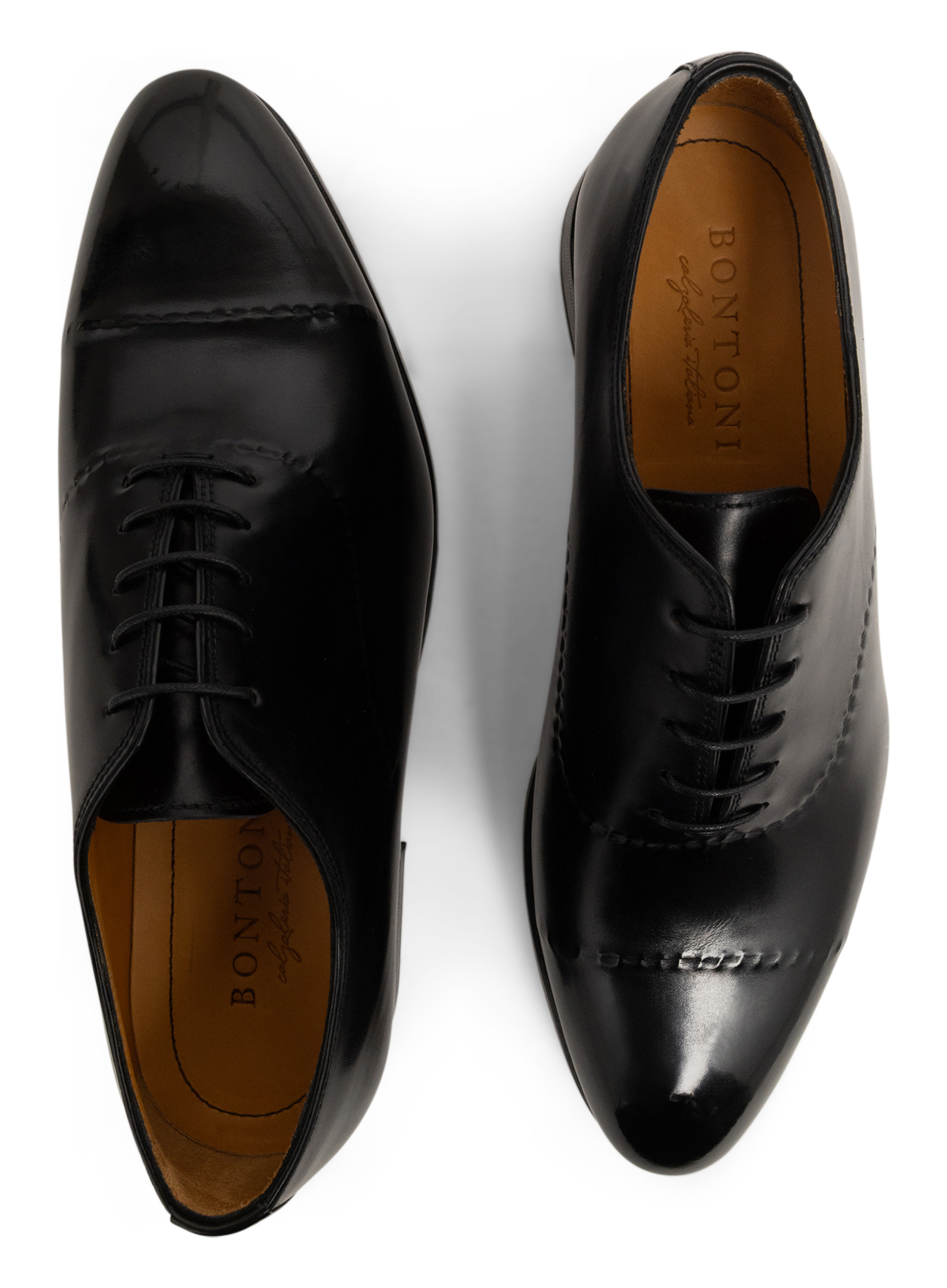 Vittorio leren veterschoenen | Zwart