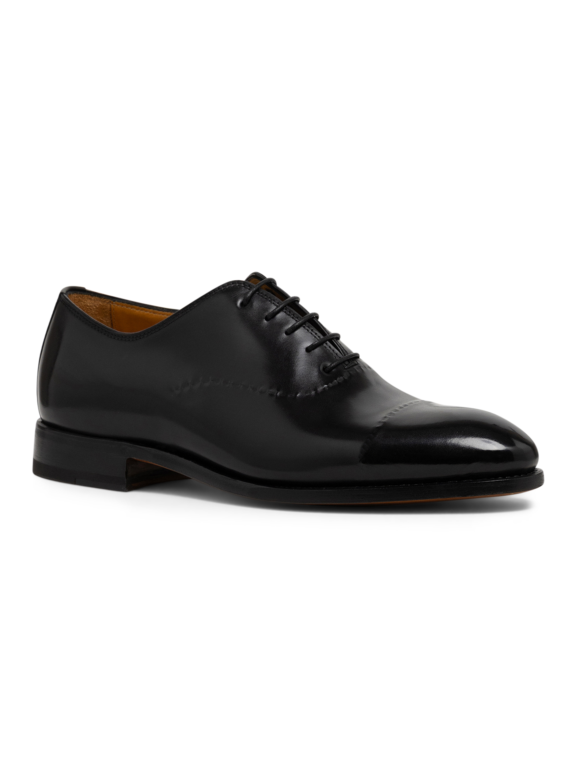 Vittorio leren veterschoenen | Zwart