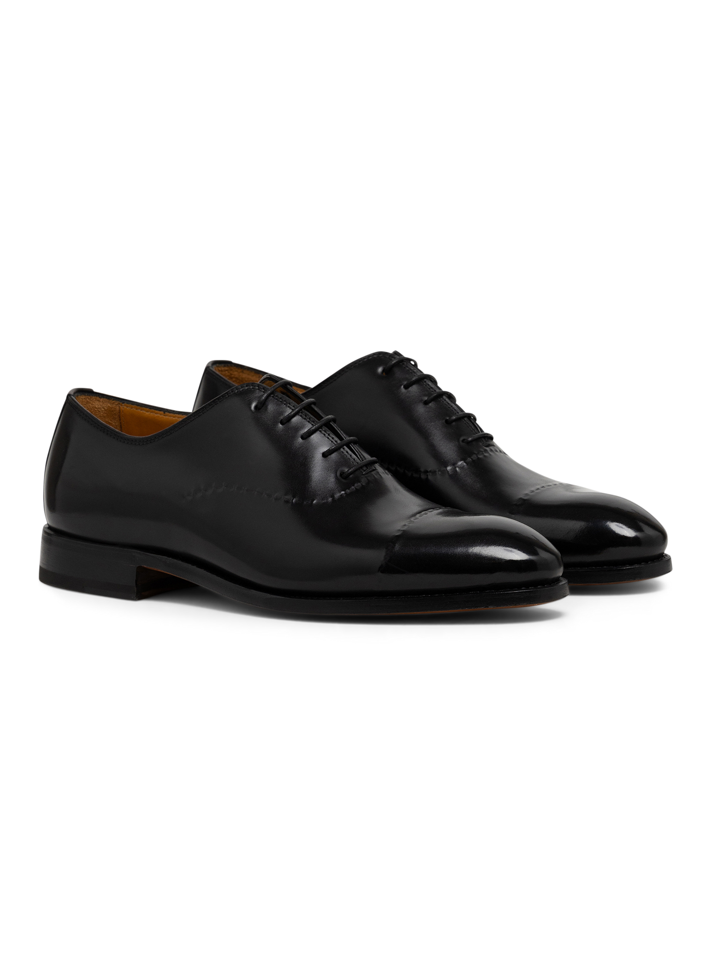 Vittorio leren veterschoenen | Zwart