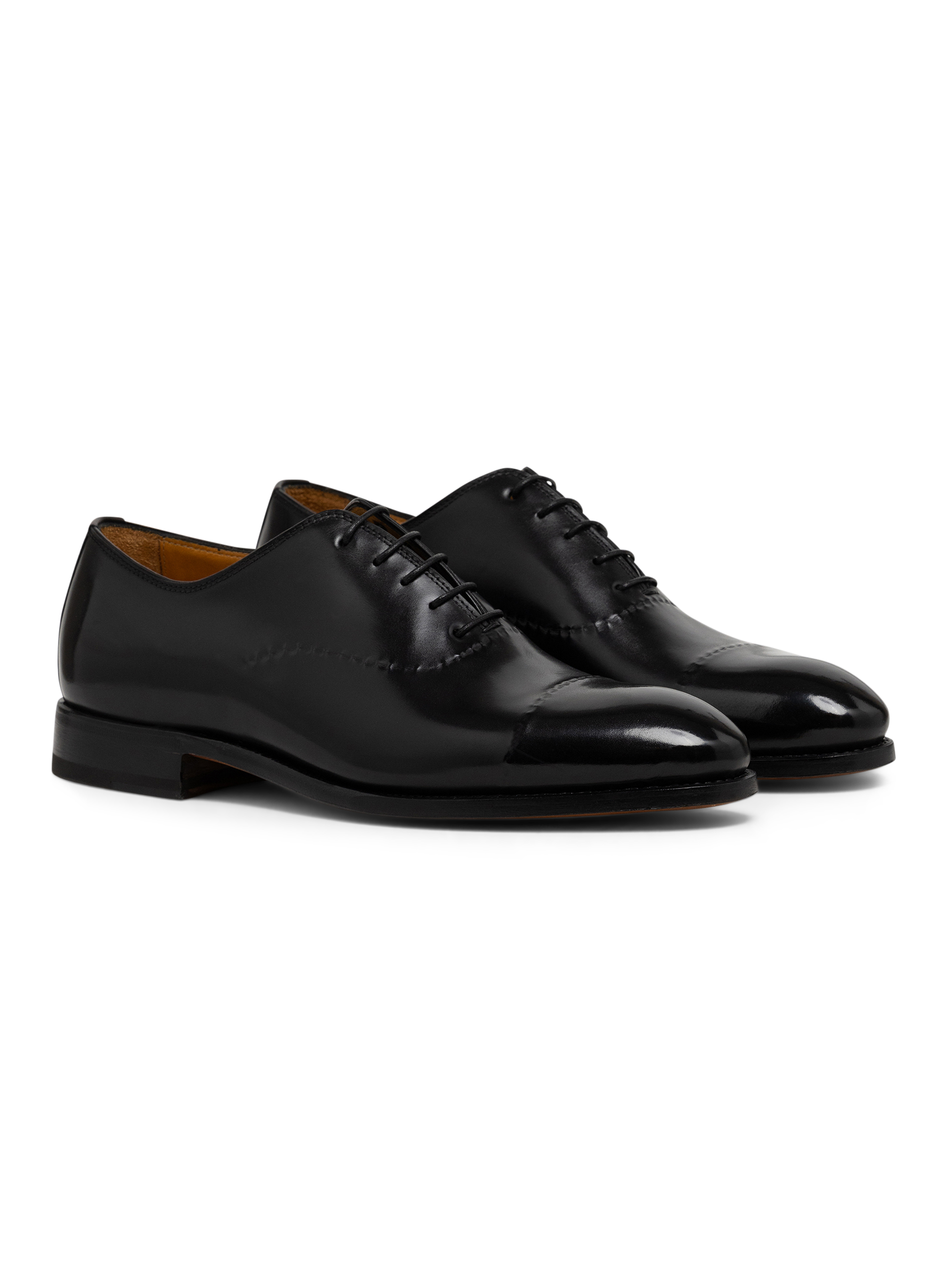 Vittorio leren veterschoenen | Zwart