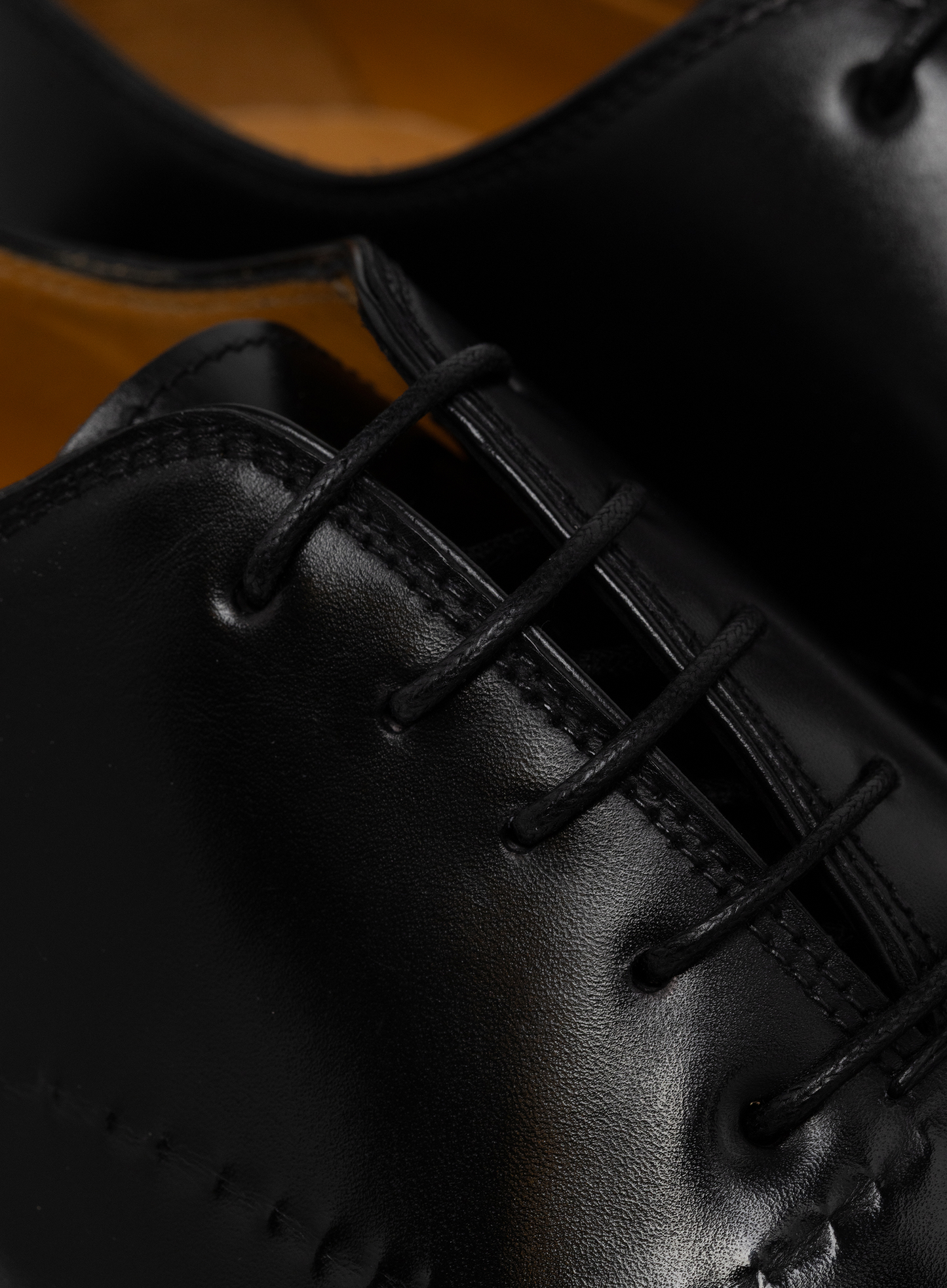 Vittorio leren veterschoenen | Zwart