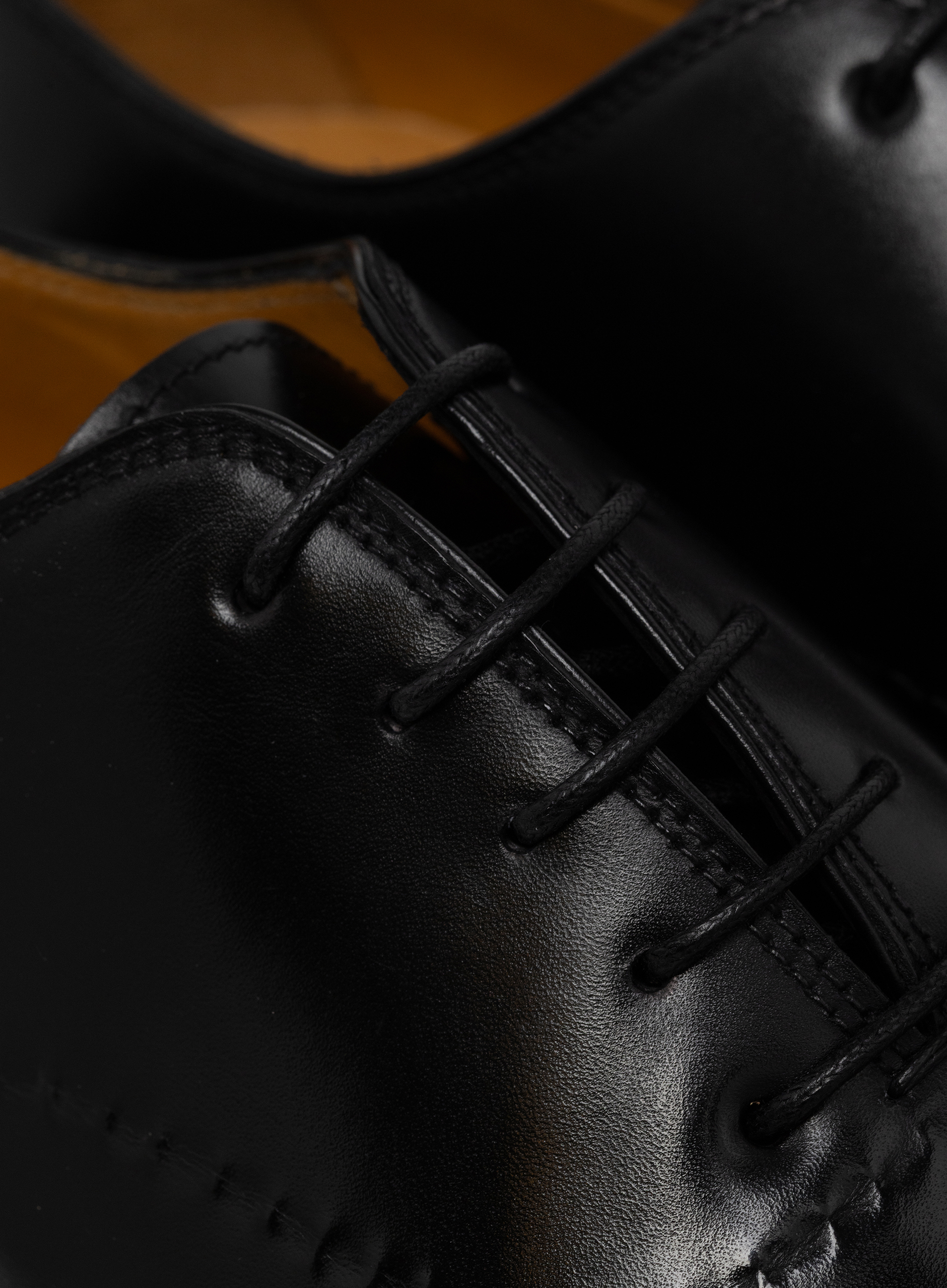 Vittorio leren veterschoenen | Zwart