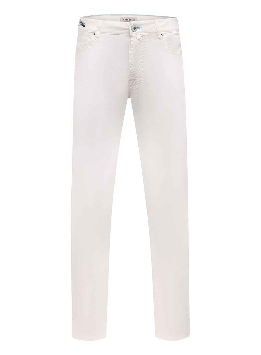 Bard jeans van katoen en linnen | Wit