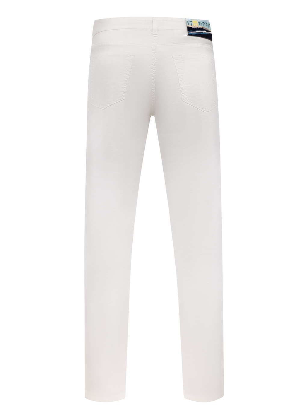Bard jeans van katoen en linnen | Wit