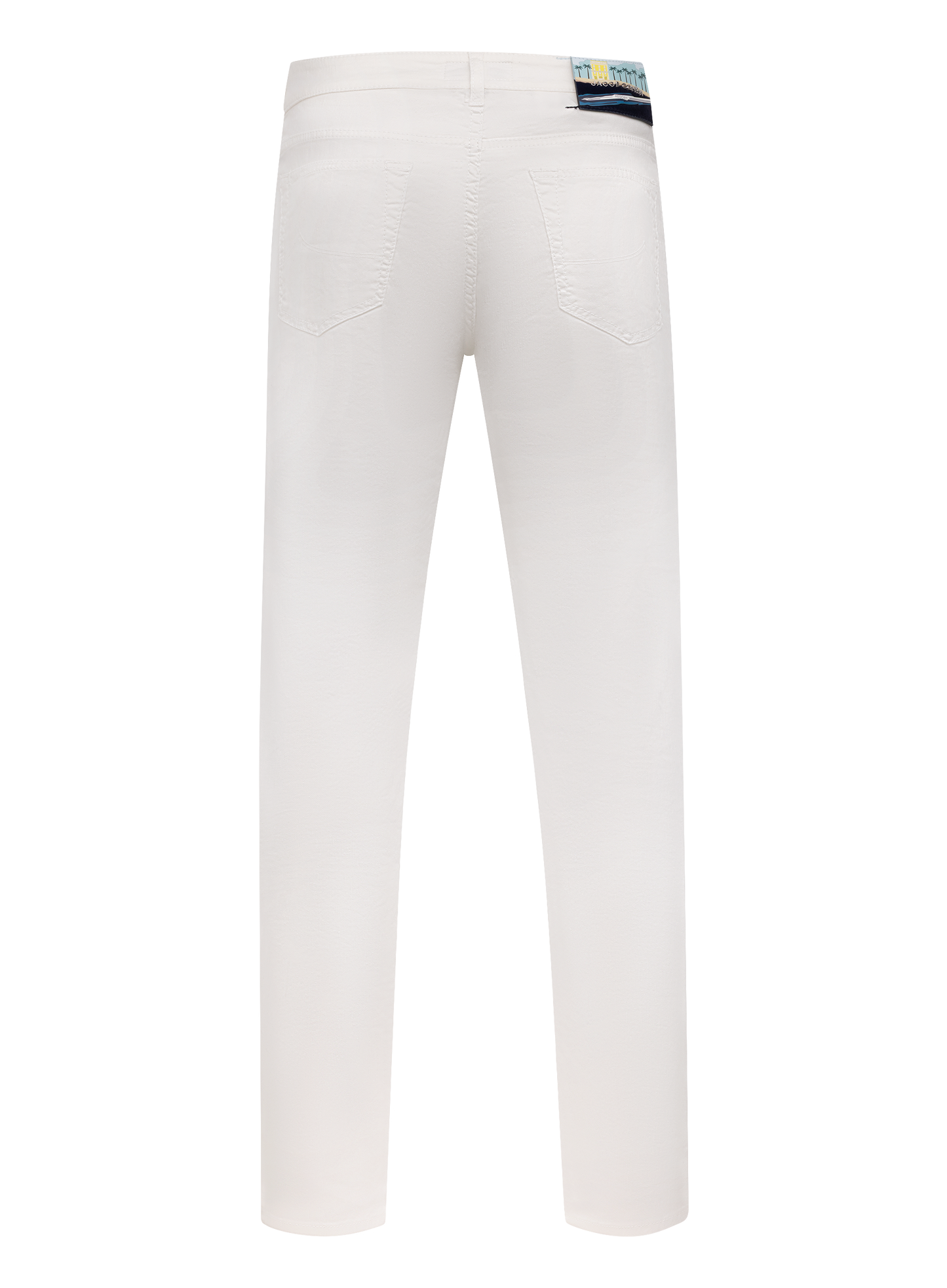 Bard jeans van katoen en linnen | Wit