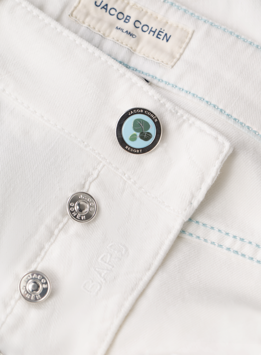 Bard jeans van katoen en linnen | FULL_WIDTH | Wit