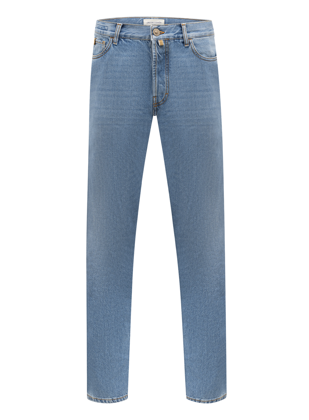 Sean straight leg jeans van katoen | MID.BLAUW