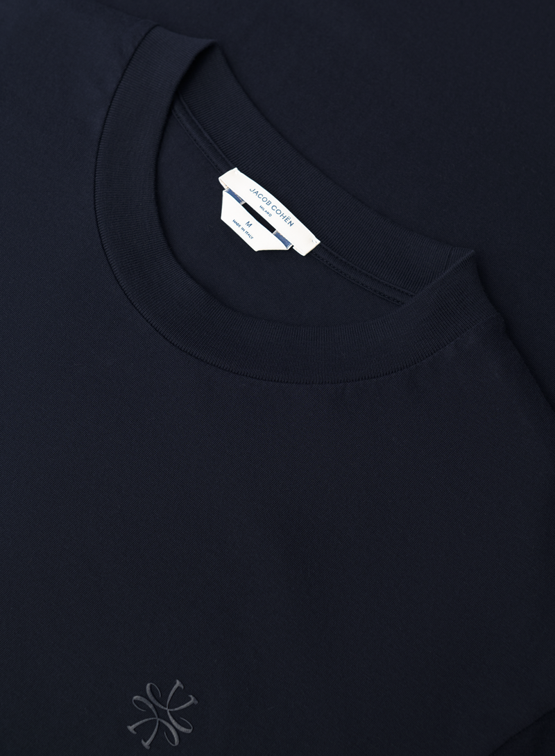 T-shirt van katoen met korte mouwen | FULL_WIDTH | BLUE NAVY