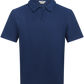 Buttonless polo van katoen en linnen | BLUE NAVY