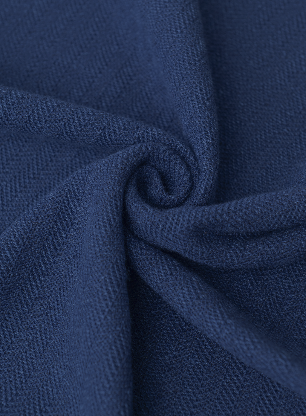 Buttonless polo van katoen en linnen | FULL_WIDTH | BLUE NAVY