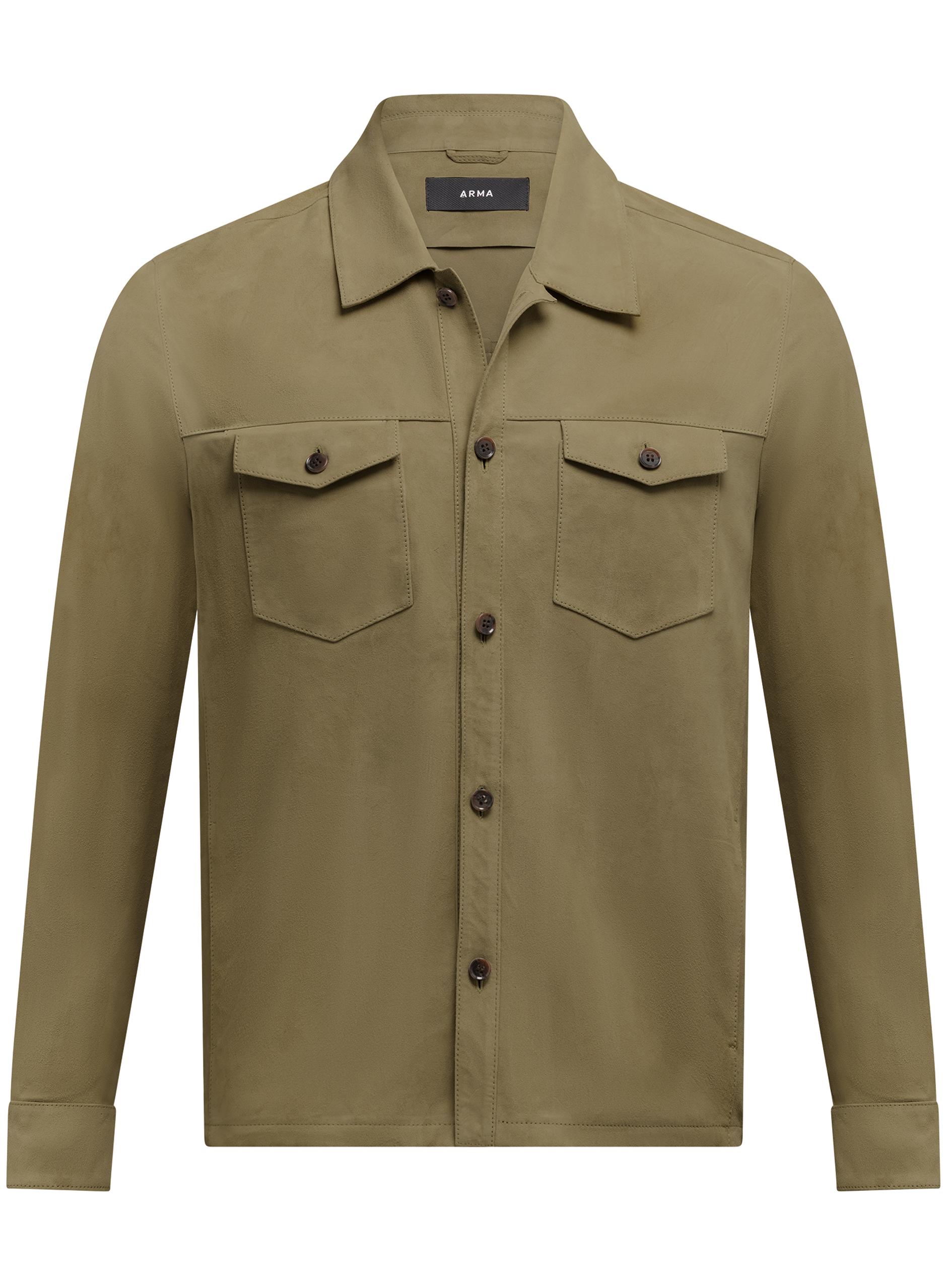 Dex overshirt van suėde | Groen