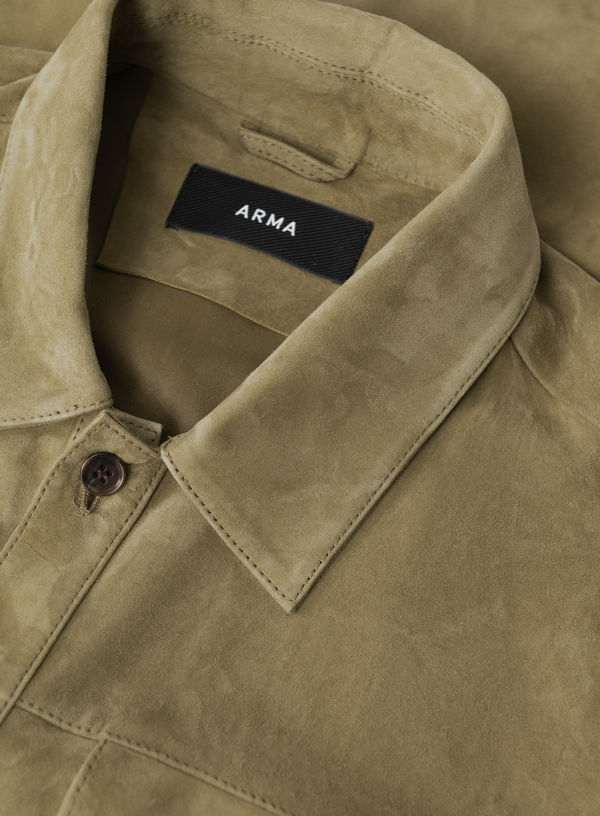 Dex overshirt van suėde | FULL_WIDTH | Groen