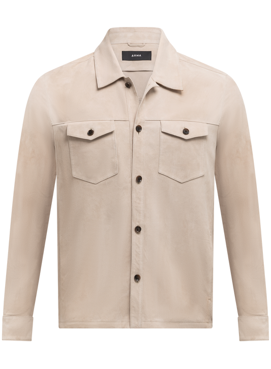 Dex overshirt van suėde | L.BEIGE