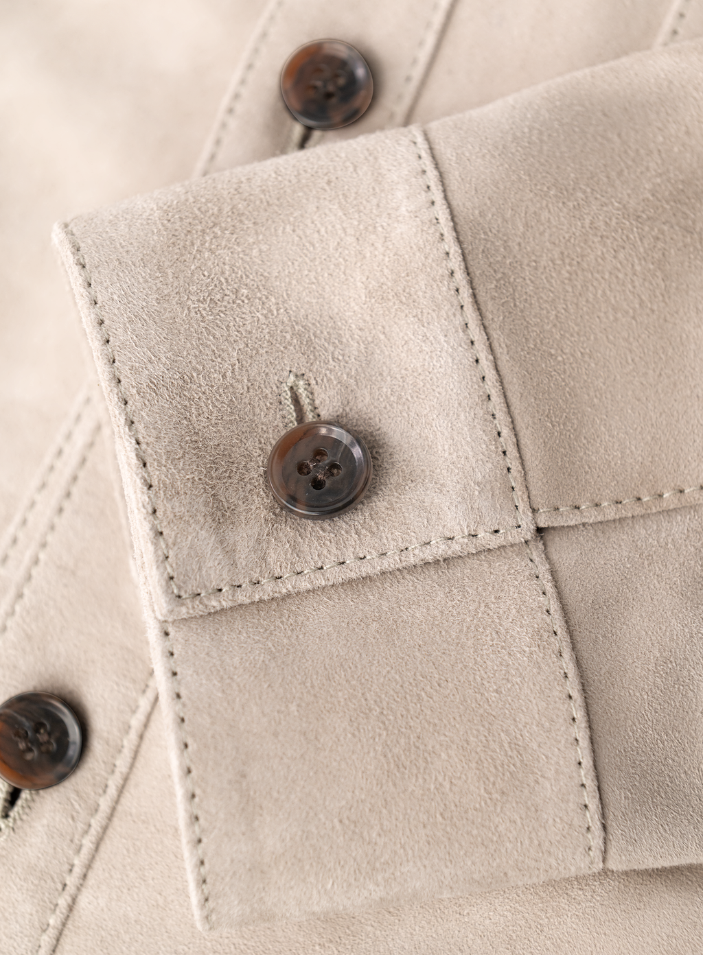 Dex overshirt van suėde | FULL_WIDTH | L.BEIGE