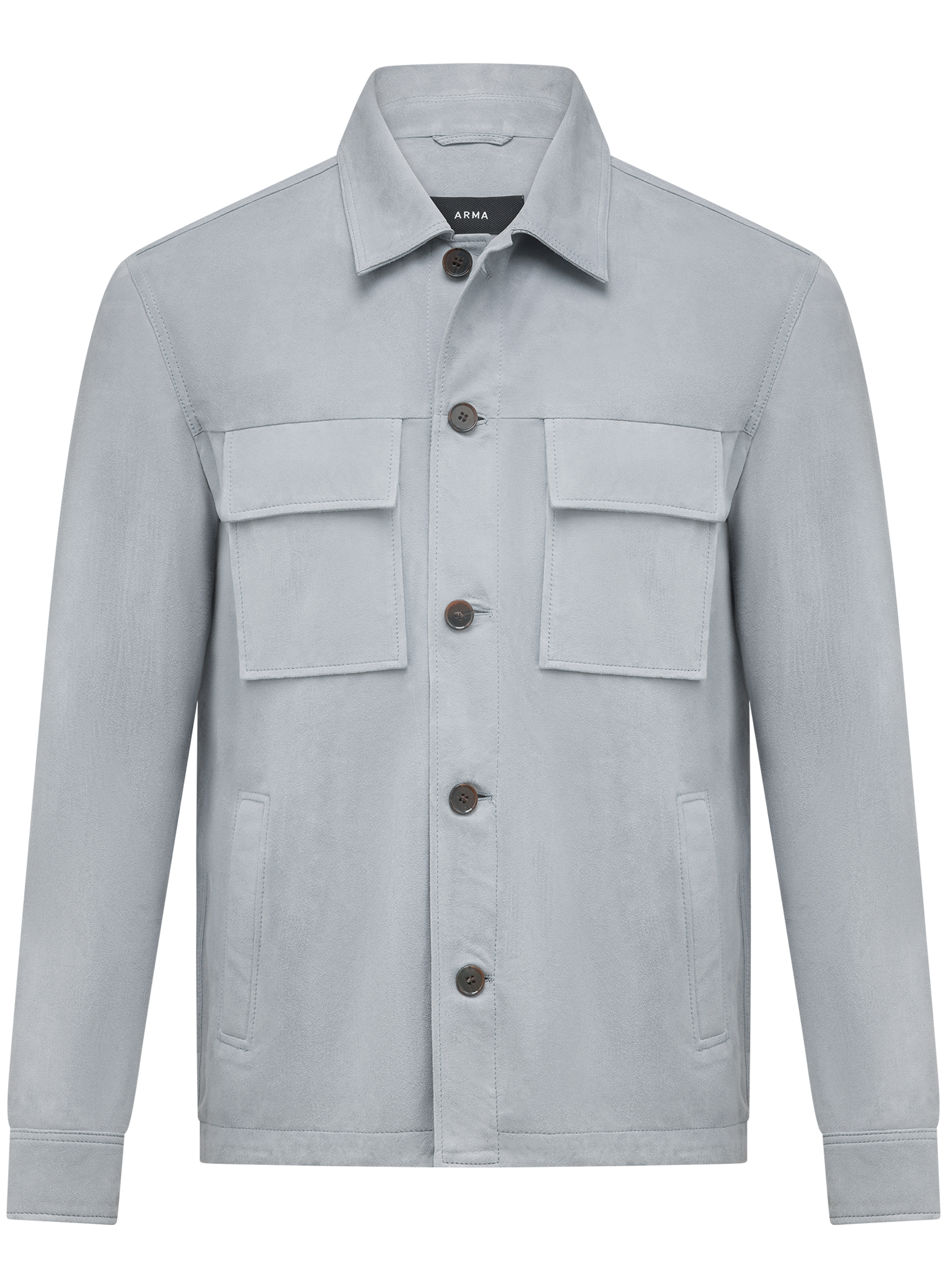 Mex overshirt van suède | L.Blauw